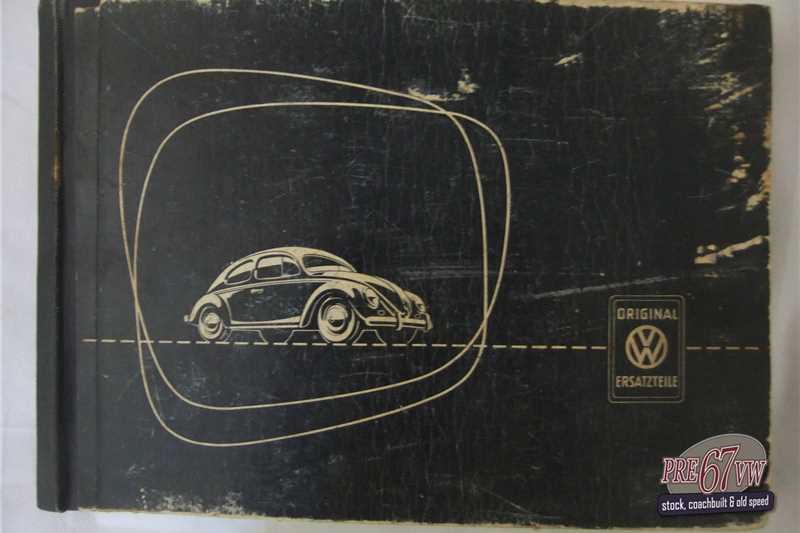 1954 - Genuine VW Oval Beetle Parts Manual 1954 SUPER RARE
