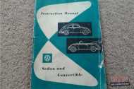1956/57 Oval Beetle Instruction Manual Handbook