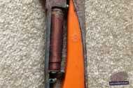 Genuine VW Early Oval Semaphore. Dark Orange lens
