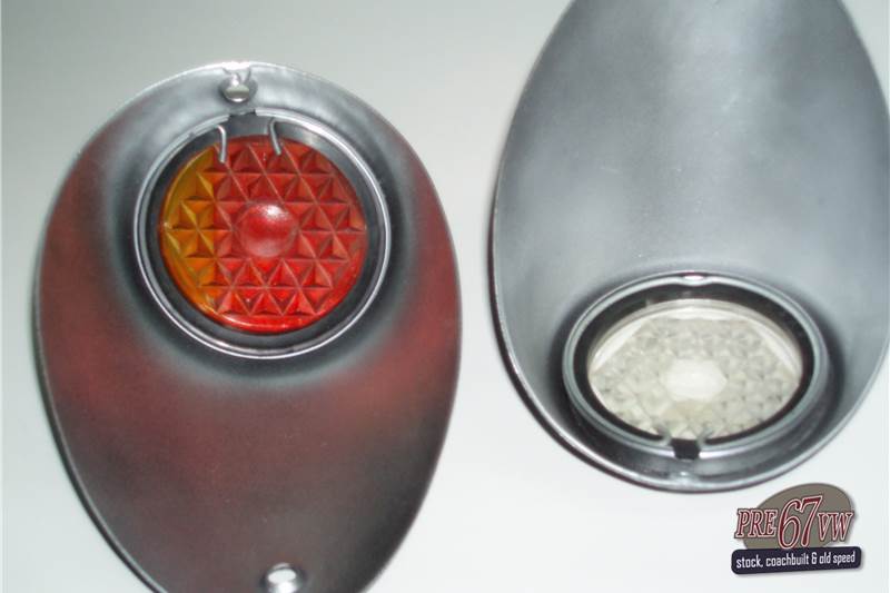 1950 - Set of metal split tail lights