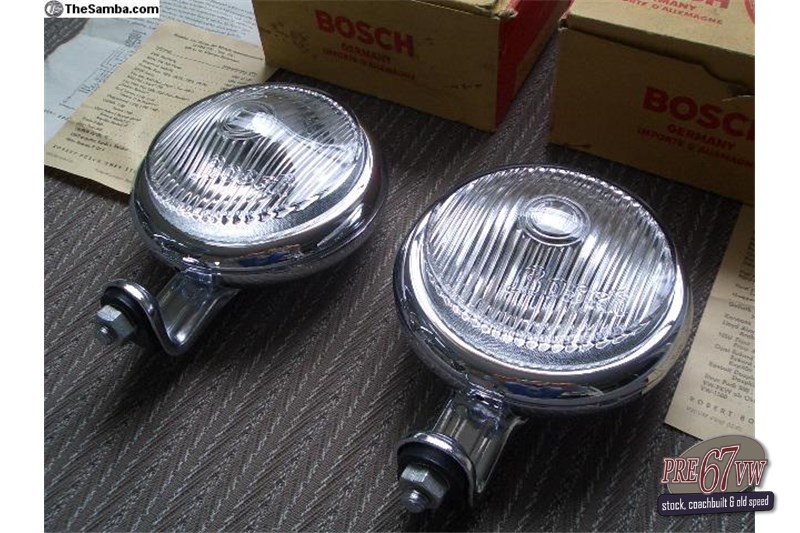 1950 - RARE Bosch Nipple Clear fog lights NOS!!!  