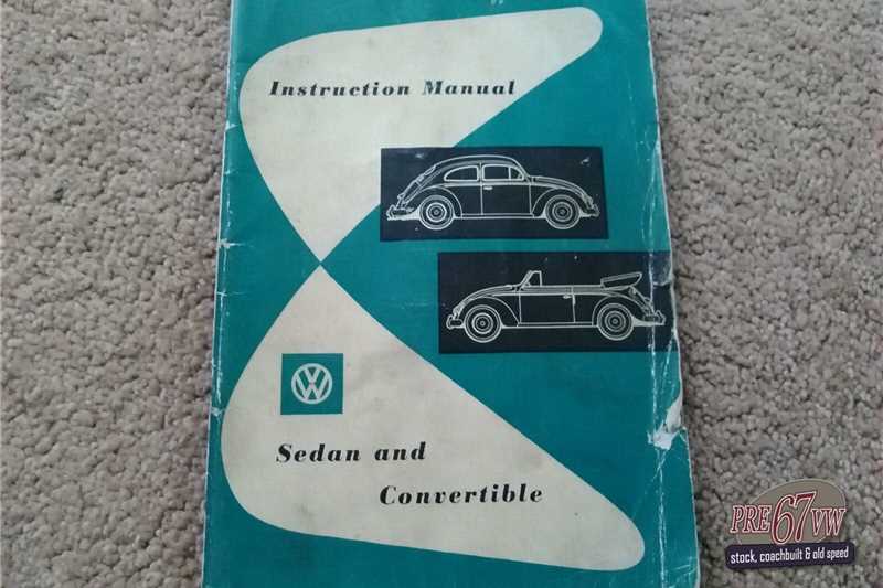 1956 - 1956/57 Oval Beetle Instruction Manual Handbook