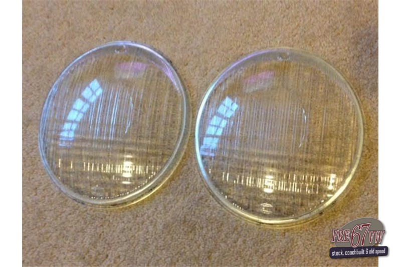 1950 - Split Window Beetle Genuine Hella Headlamp Lenses 1949-52