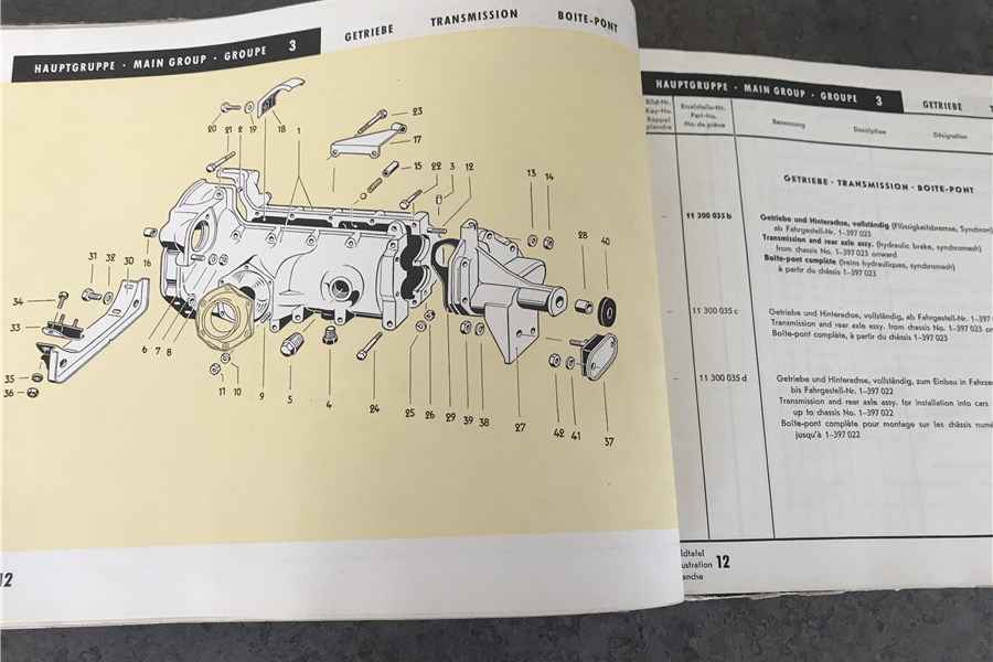 1954 - Genuine VW Parts List early Oval 1954