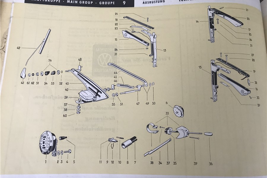 1954 - Genuine VW Parts List early Oval 