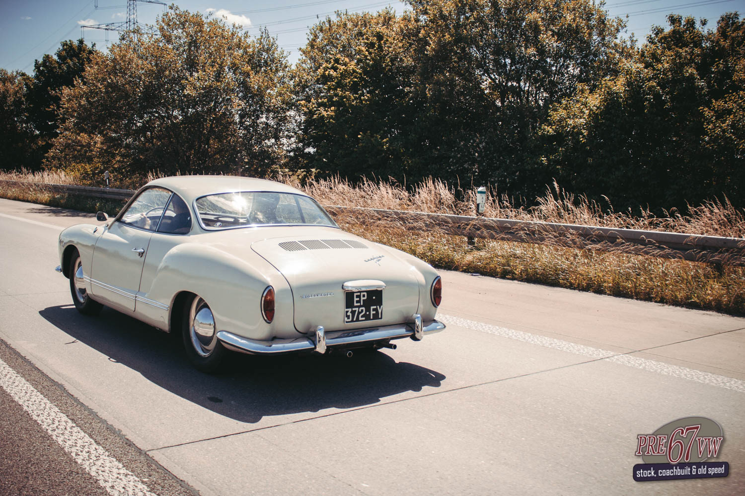 Karmann Ghia on the road at BBT Convoy to Bad Camberg 2019