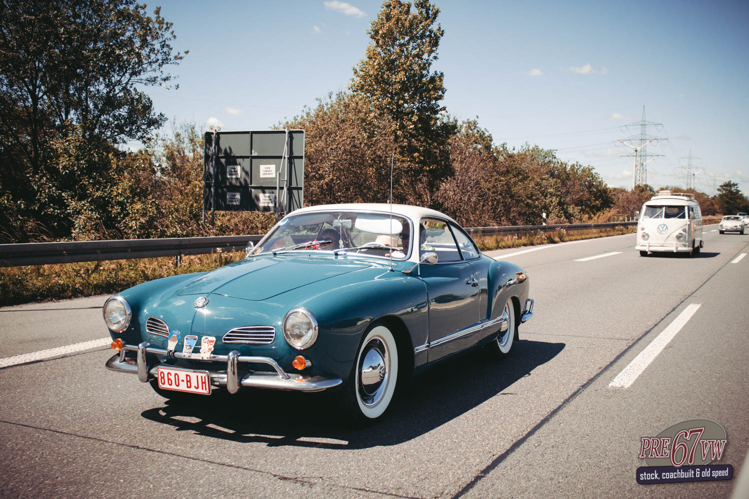 Karmann Ghia on the road  at BBT Convoy to Bad Camberg 2019