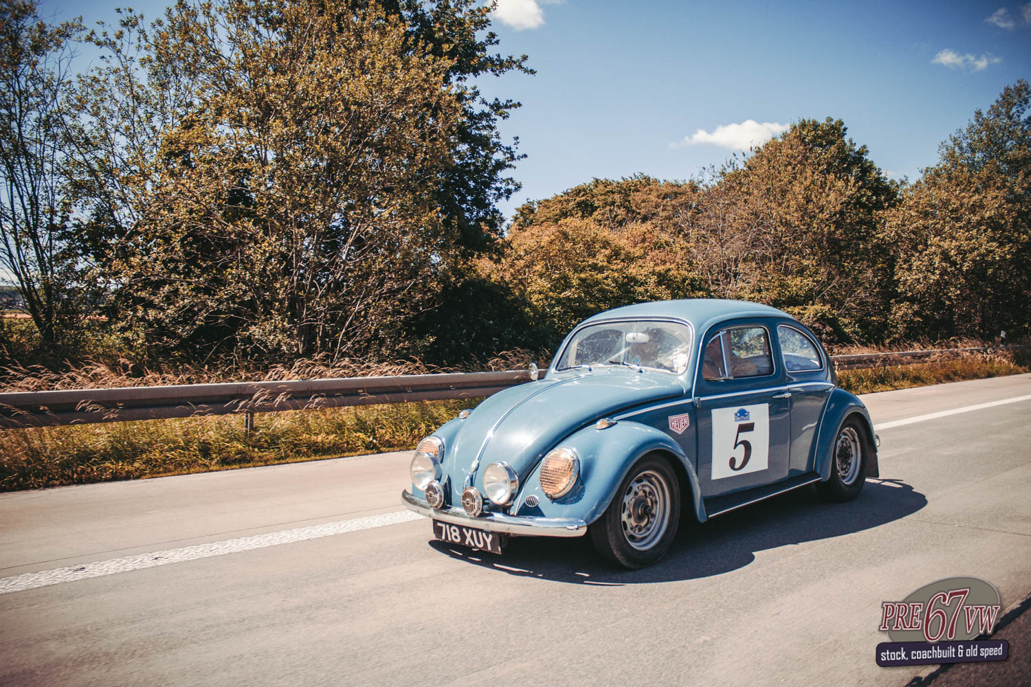 Rally Style Beetle on the road at BBT Convoy to Bad Camberg 2019