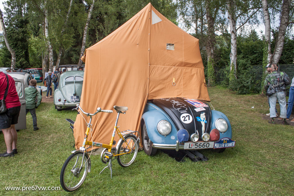 Beetle with roof tent at Bad Camberg 2015