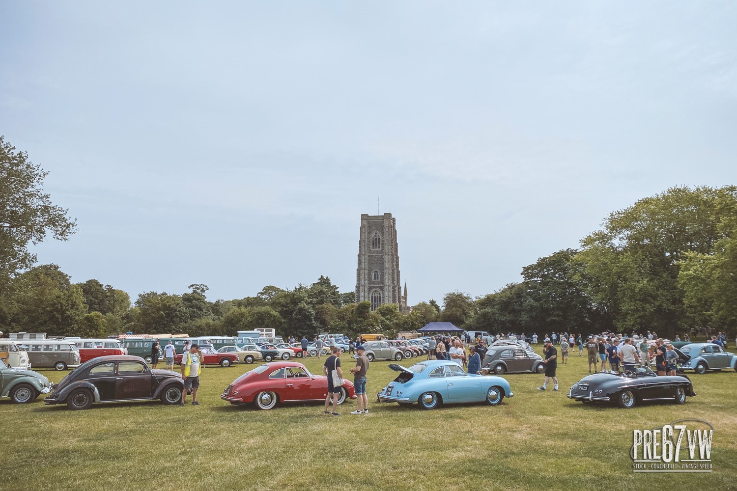 Main field at Lavenham Vintage VW Meeting 2023