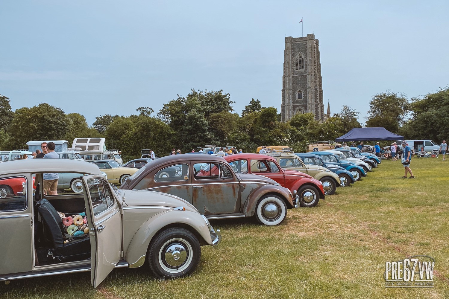 main field at Lavenham Vintage VW Meeting 2023