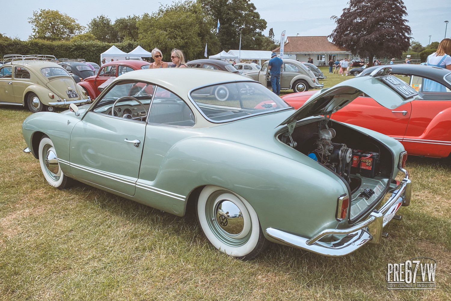 Low-light Karmann Ghia at Lavenham Vintage VW Meeting 2023