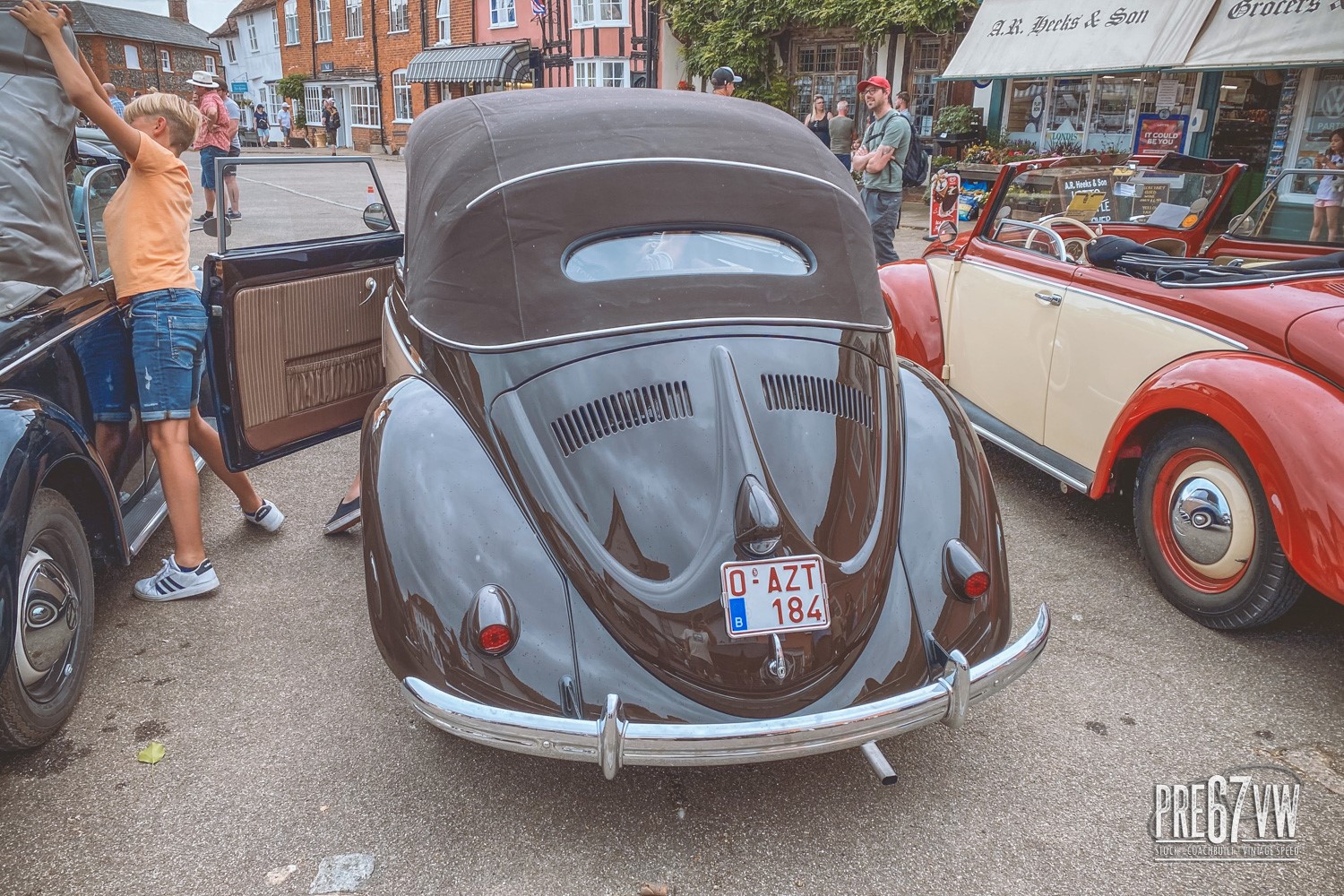 Karmann Cabrio from Belgium at Lavenham Vintage VW Meeting 2023