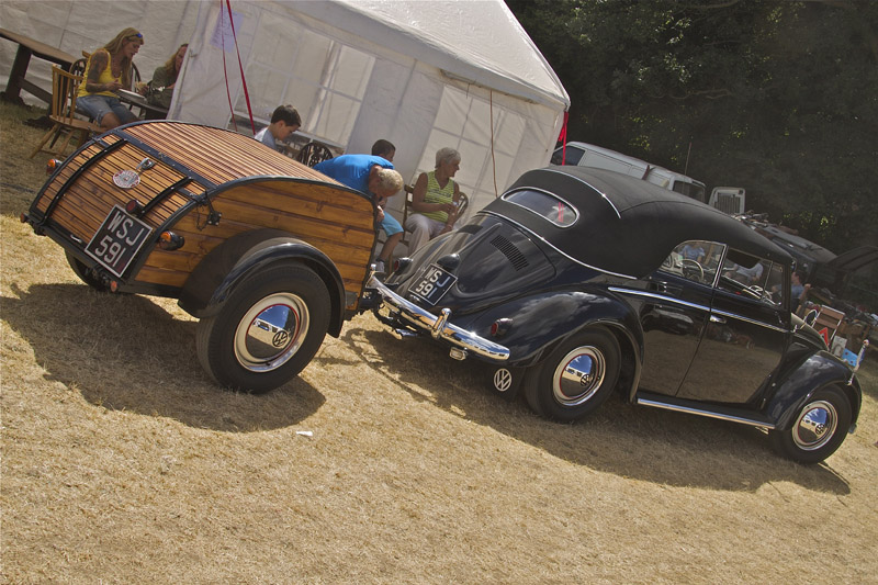 Oval cabrio with Westfalia trailer at Peppercorn 2010