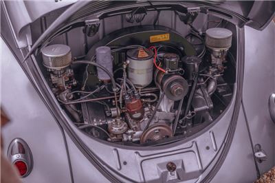 Porsche 356 Engine in an Oval Beetle at Stanford Hall 2019 - IMG_9961.jpg